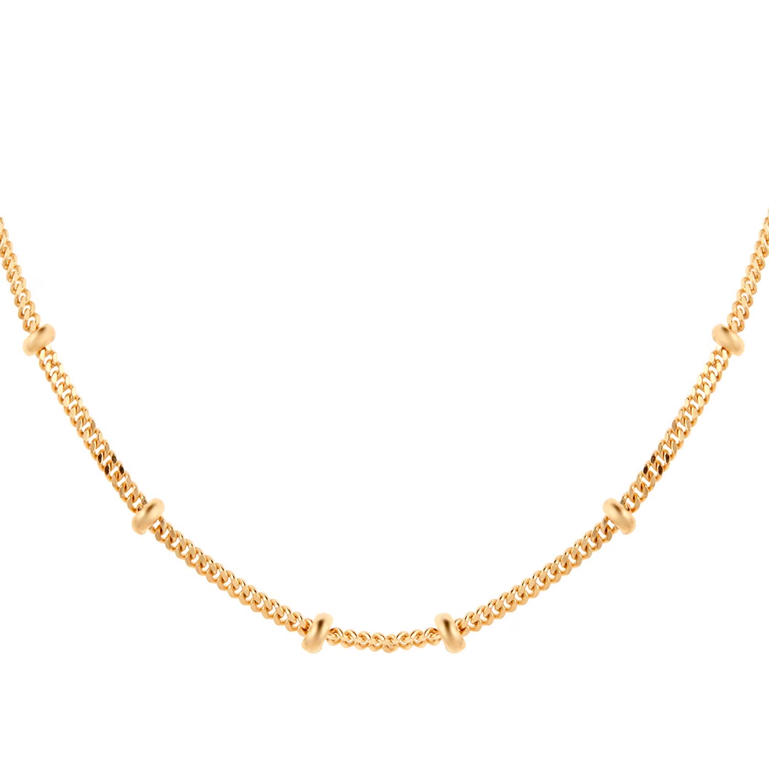 9ct Yellow Gold Beaded Chain