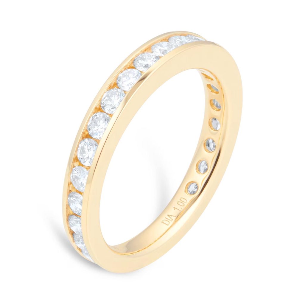 18ct Yellow Gold 1.00cttw Channel Eternity Ring