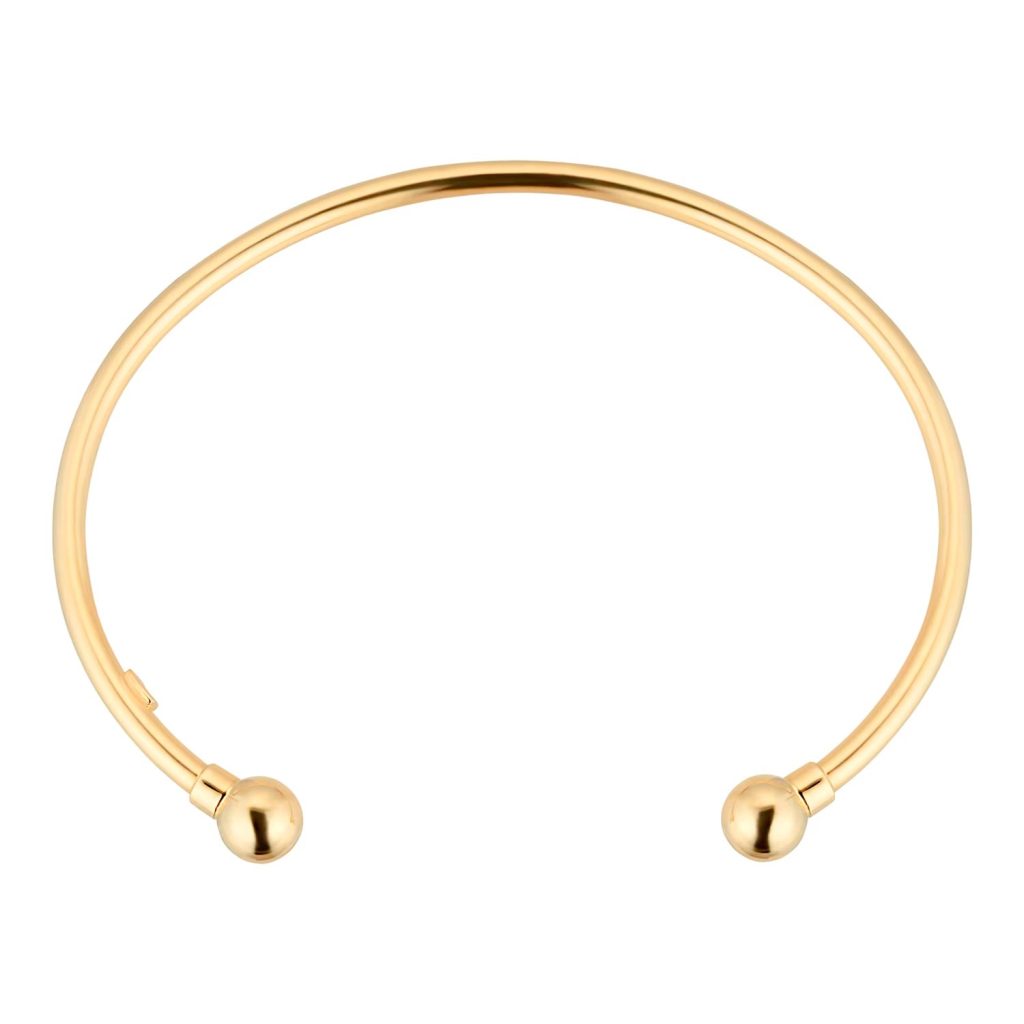 18ct Yellow Gold 2.5mm Tube Torque Bangle